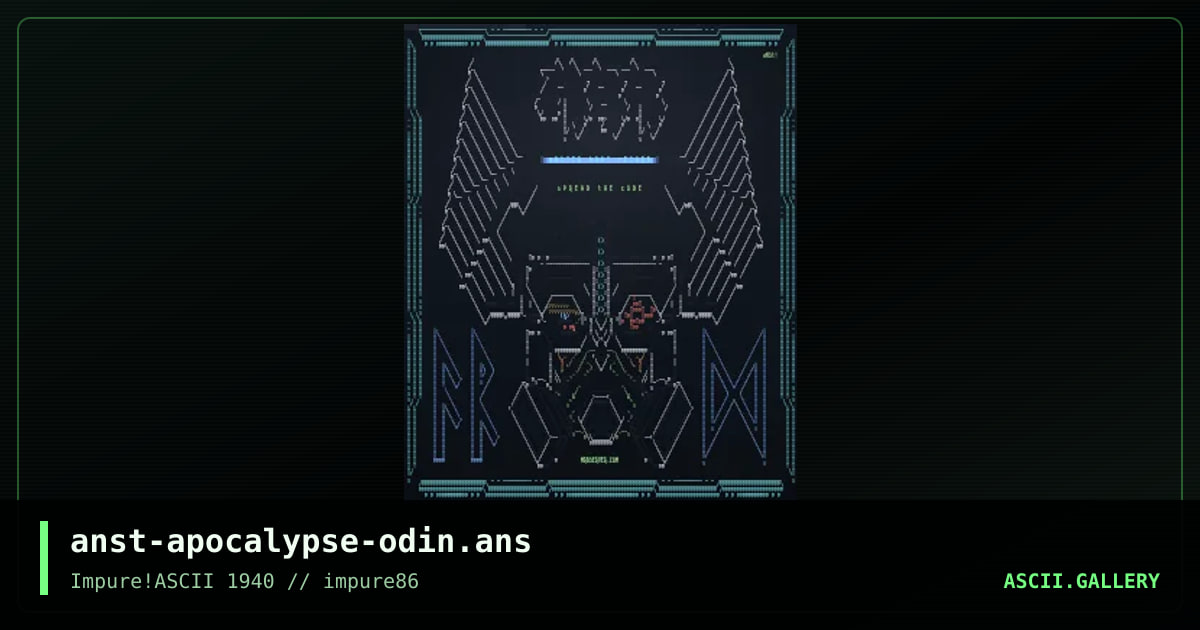 Apocalypse Odin, by anachronist, 2024
