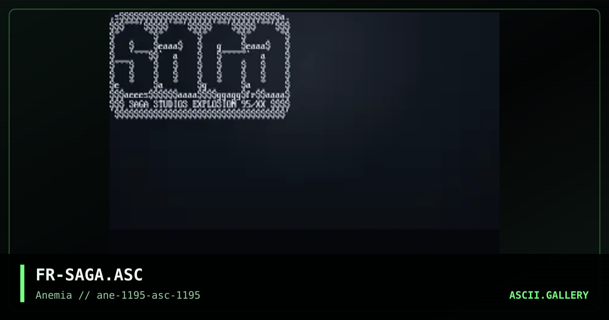 Saga ASCII #1, by frostbite, 1995