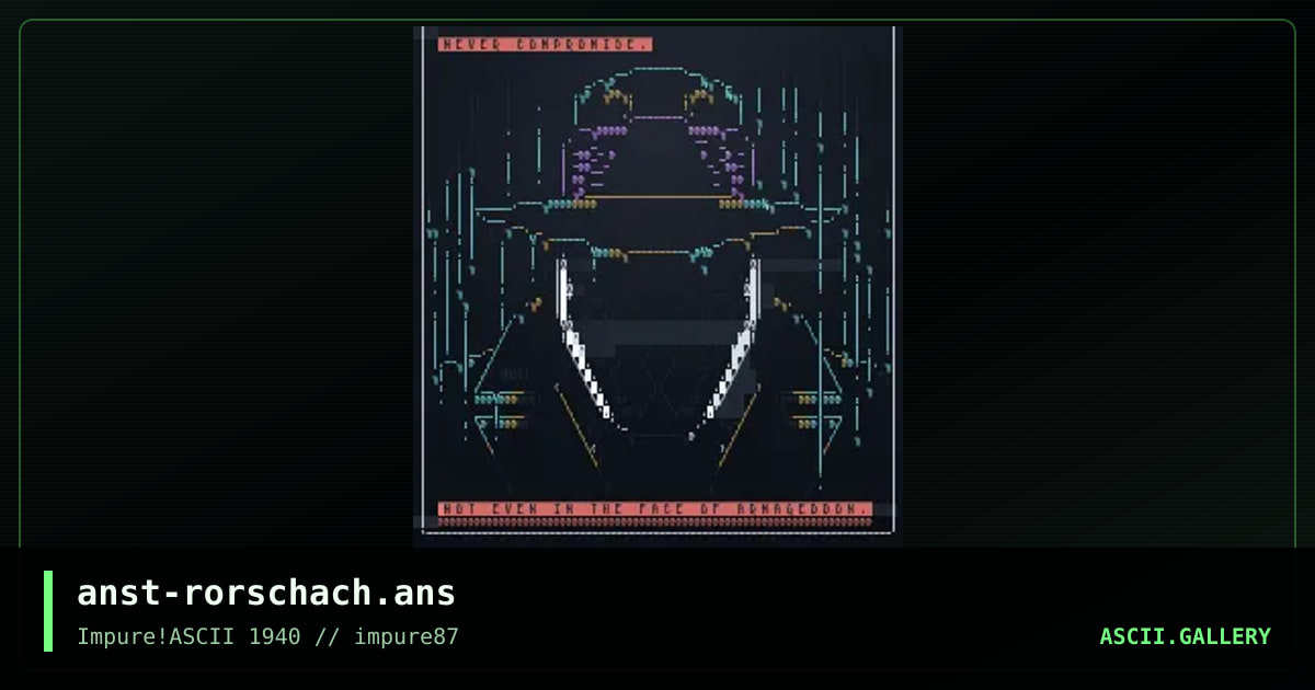Rorschach, by anachronist, 2024