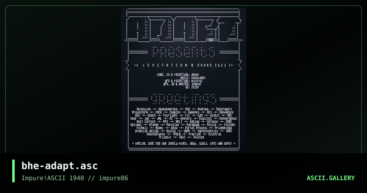 bhe-adapt.asc, by boheme, 2024