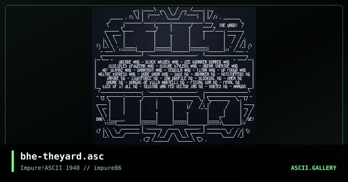 bhe-theyard.asc, by boheme, 2024