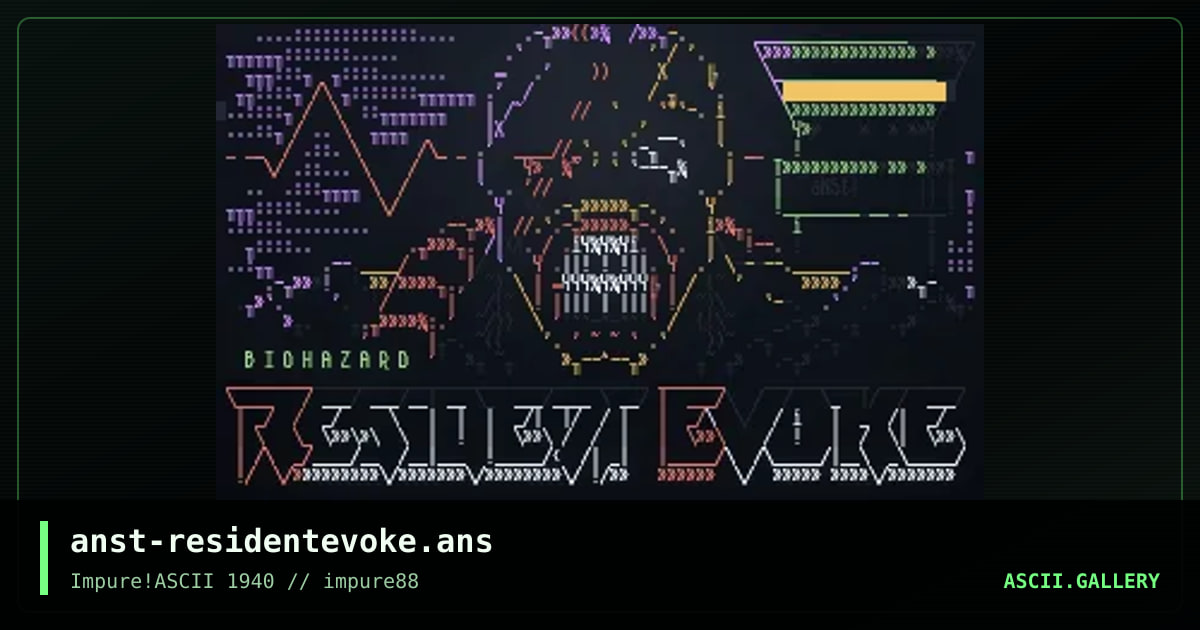 Resident Evoke, by anachronist, 2024