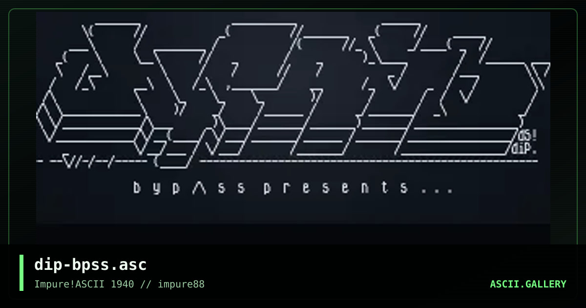 bypass, by dipswitch, 2024