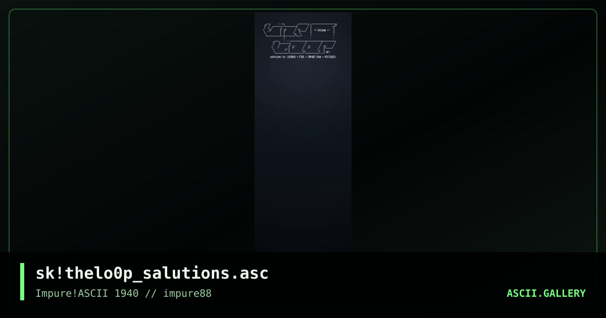 thelo0p salutions, by simonking, 2024