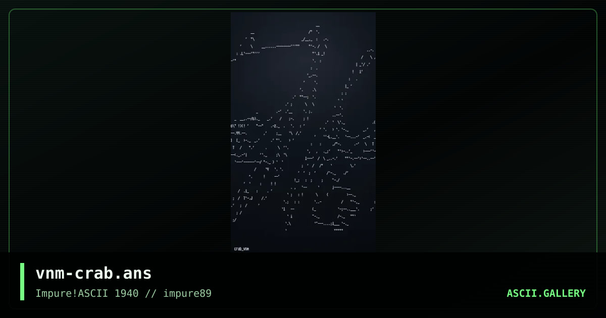crab, by venam, 2025