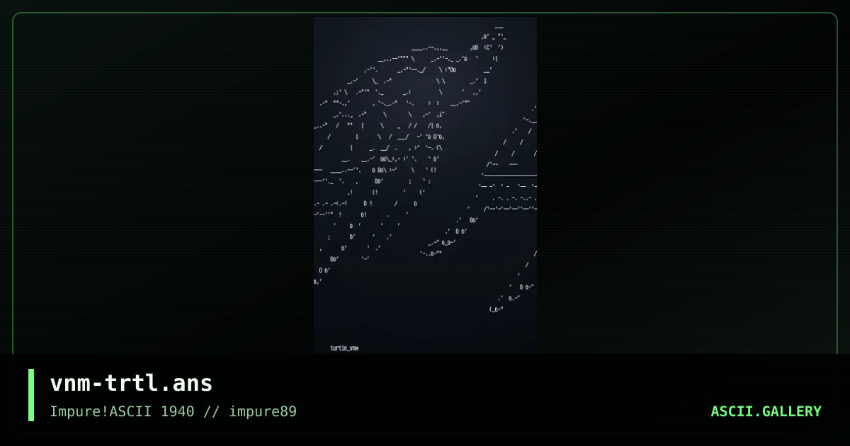 sea turtle, by venam, 2025