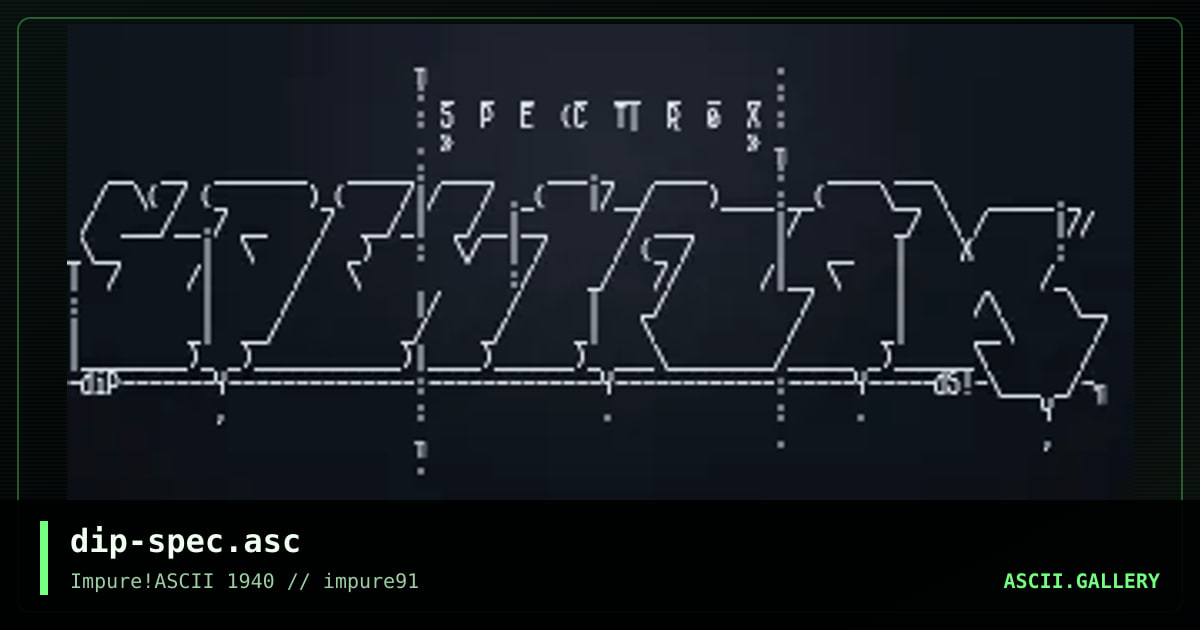 spectrox, by dipswitch, 2025