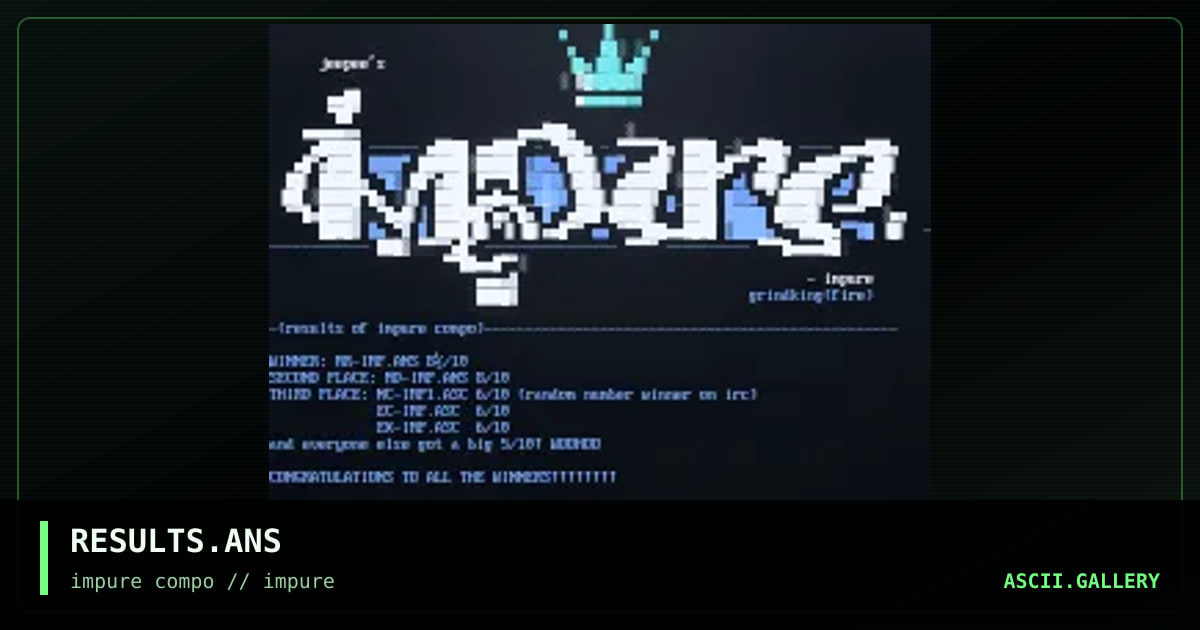 RESULTS.ANS, by grind king, impure compo, 1996
