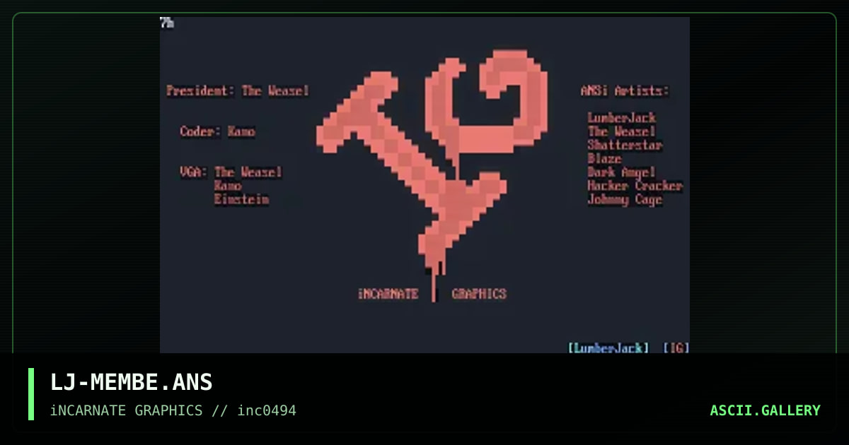 LJ-MEMBE.ANS, by lumberjack, 1994