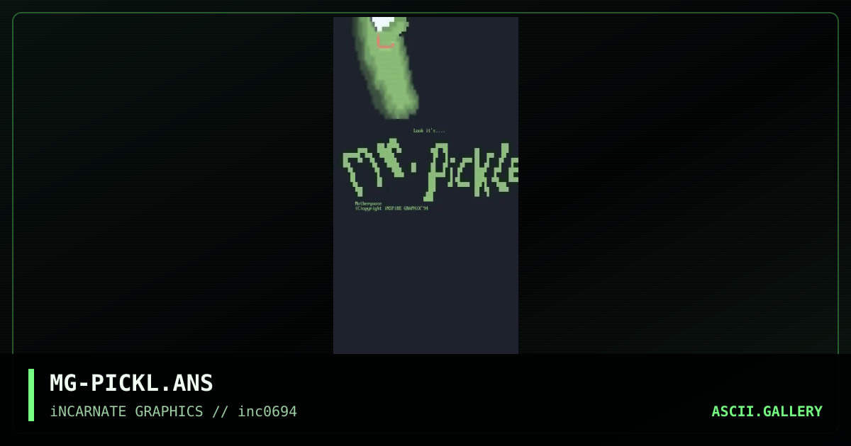 MG-PICKL.ANS, by muthergoose, 1994