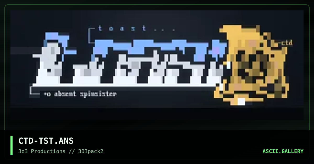 Toast logo !!@, by crash test dummy, 1997