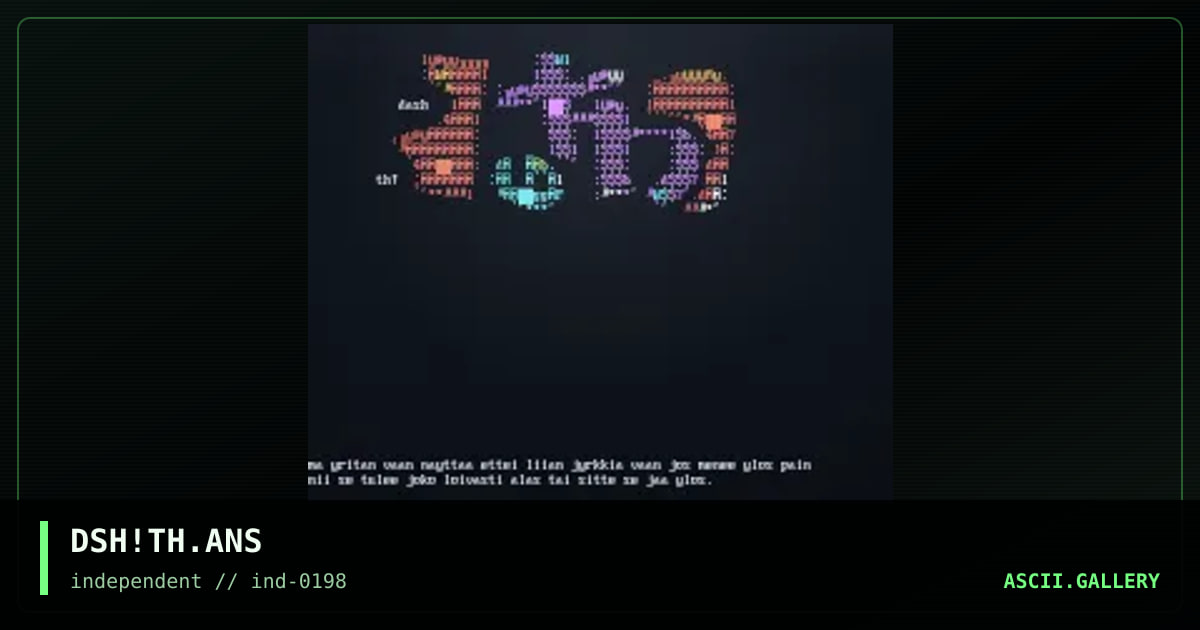 DSH!TH.ANS, by dash, 1997