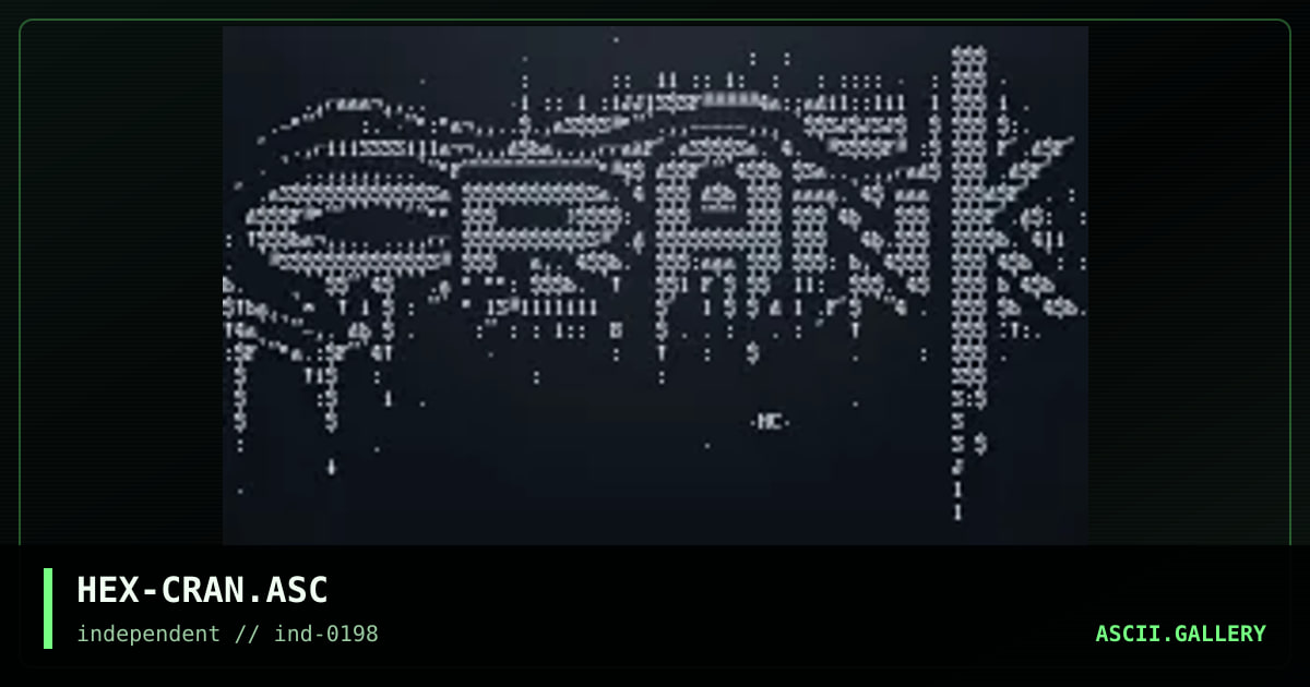 HEX-CRAN.ASC, by hex corrupt, 1997