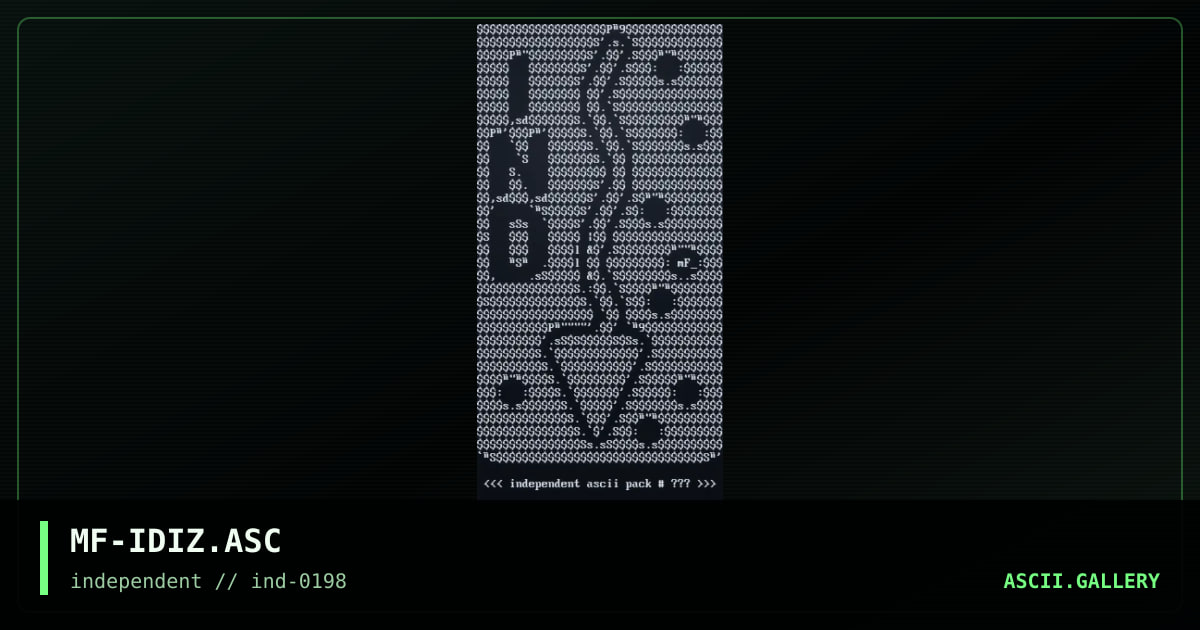 MF-IDIZ.ASC, by mf, 1997