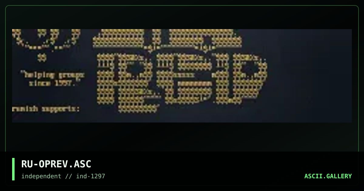RU-OPREV.ASC, by rumish, 1997