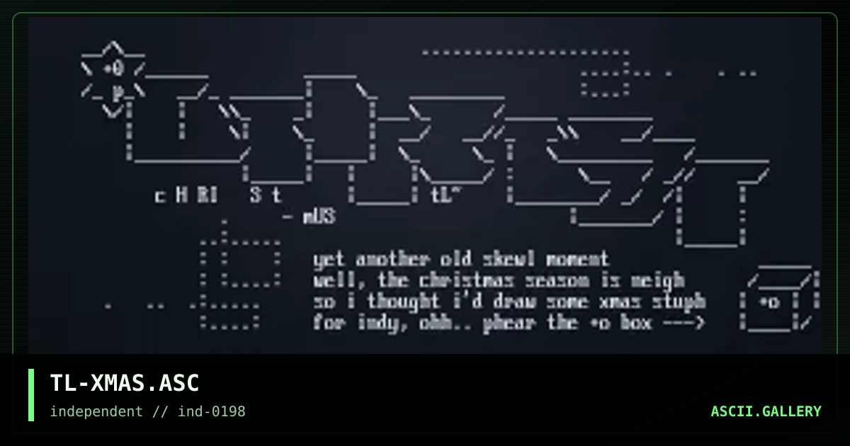 TL-XMAS.ASC, by tl, 1997