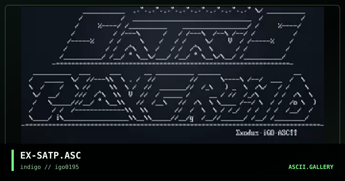 EX-SATP.ASC, by exodus, 1995