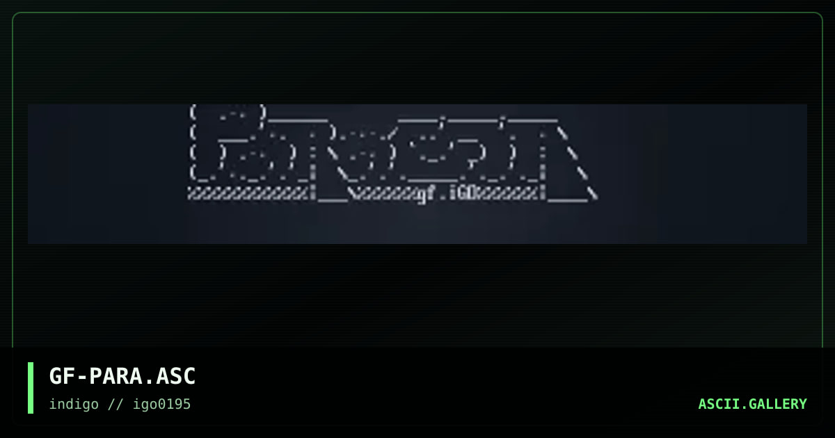 GF-PARA.ASC, by gergoff, 1995