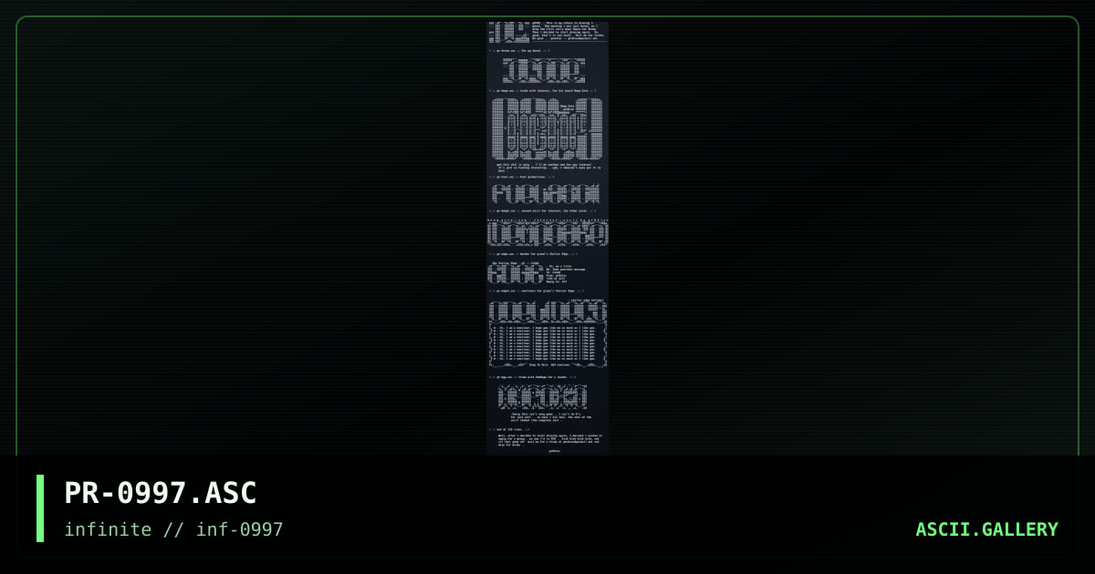 ascii colly, by prodiac, 1997