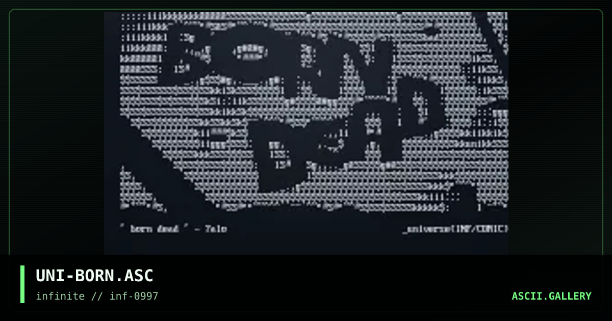 born dead, by universe, 1997