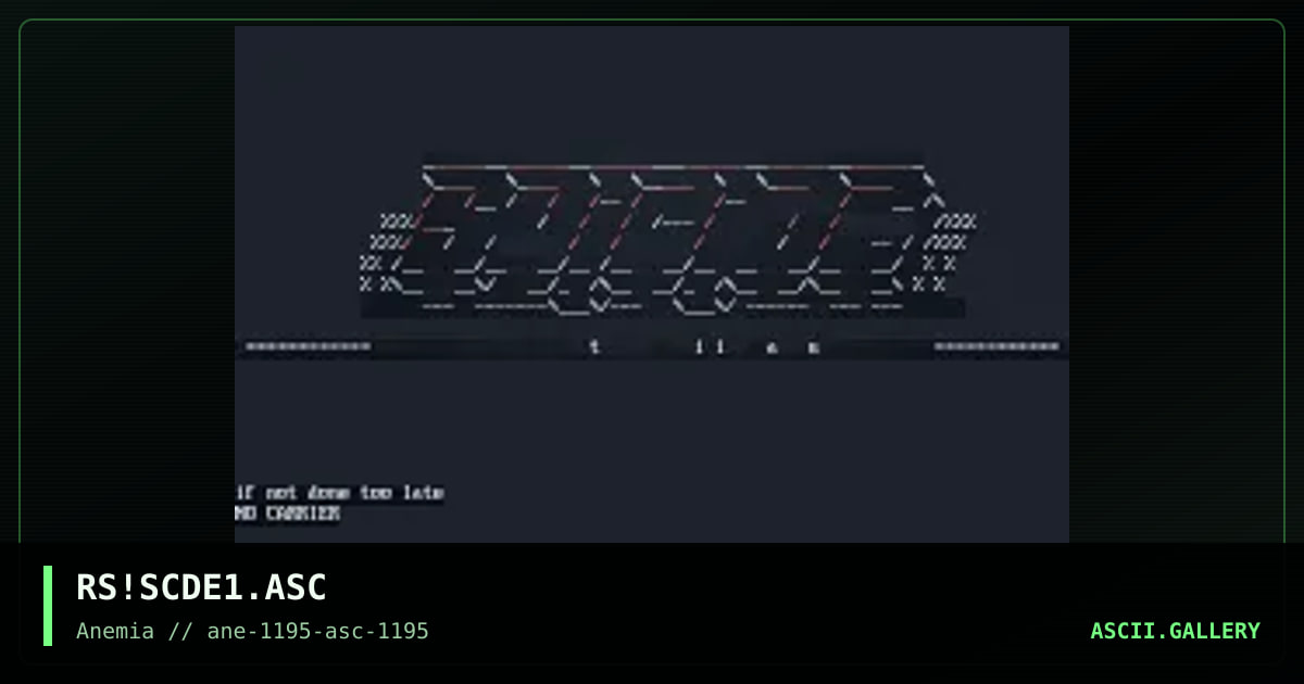 Suicide ASCII #1, by ruthless, 1995