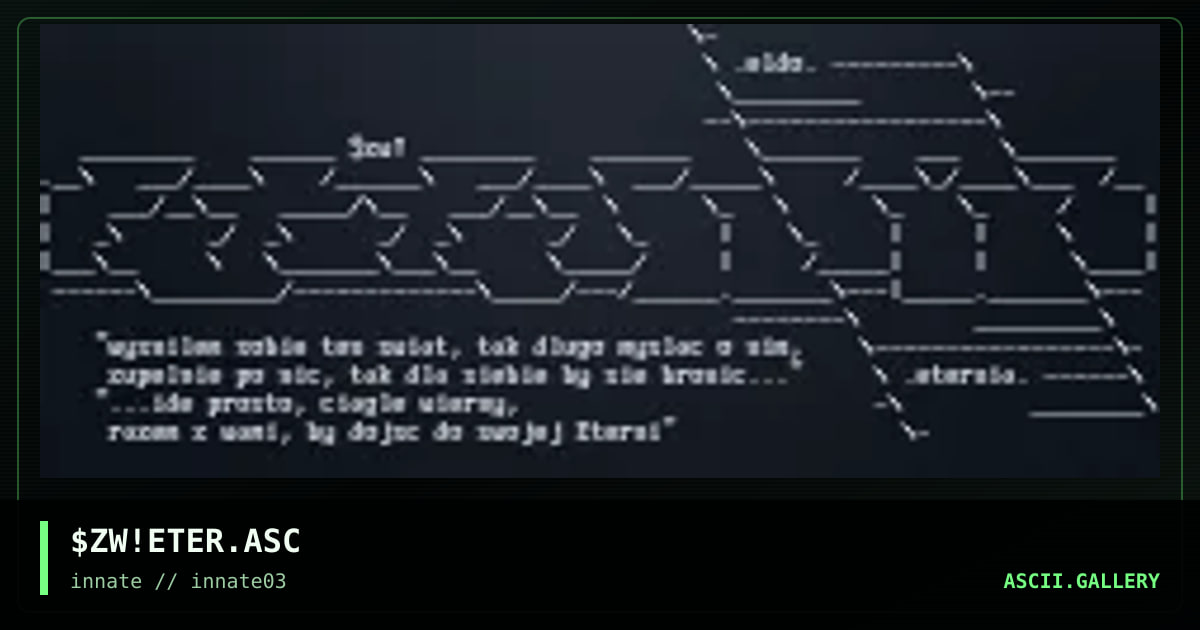$ZW!ETER.ASC, by szwagier, 2003