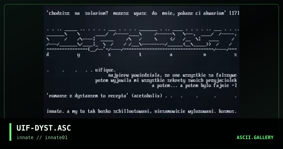 UIF-DYST.ASC, by with, 2003