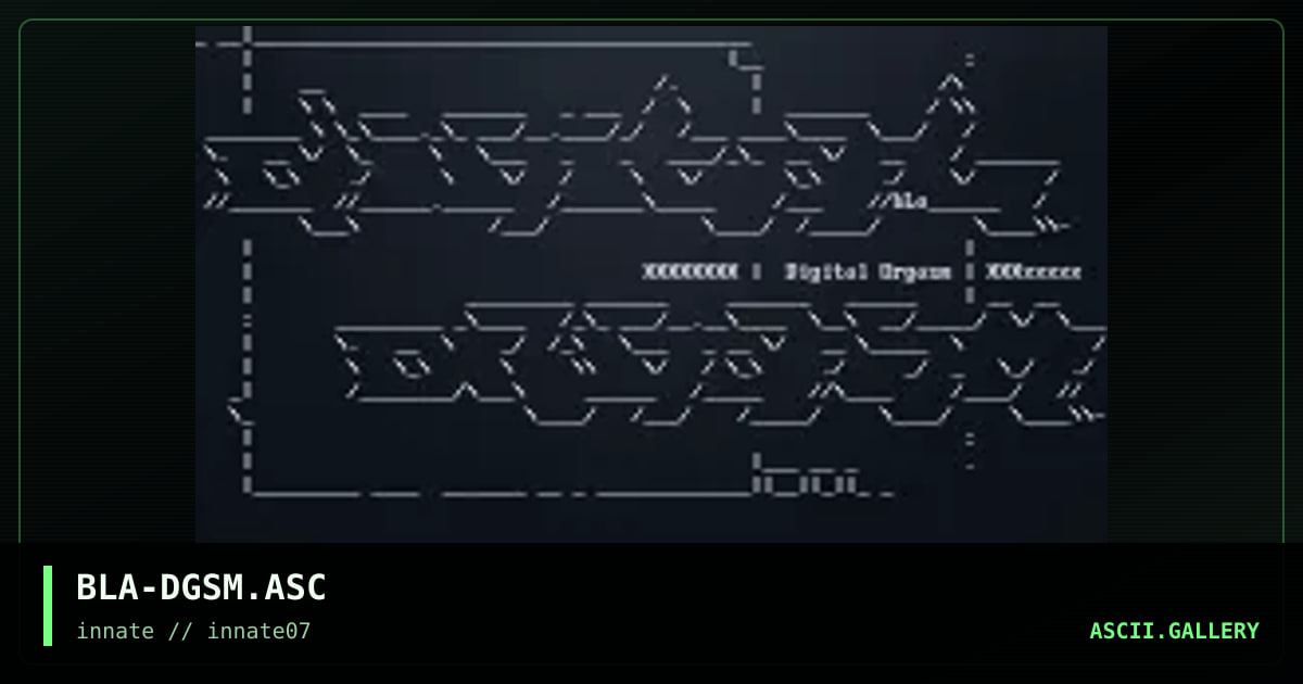 BLA-DGSM.ASC, by bla, 2004