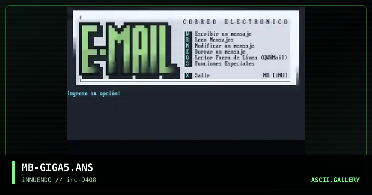Giga System - E-Mail, by madbit, 1994