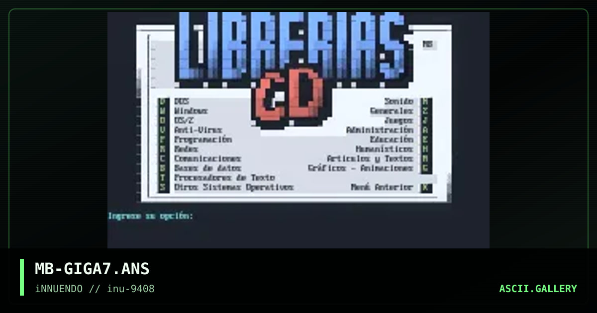 Giga System - CD Libraries, by madbit, 1994