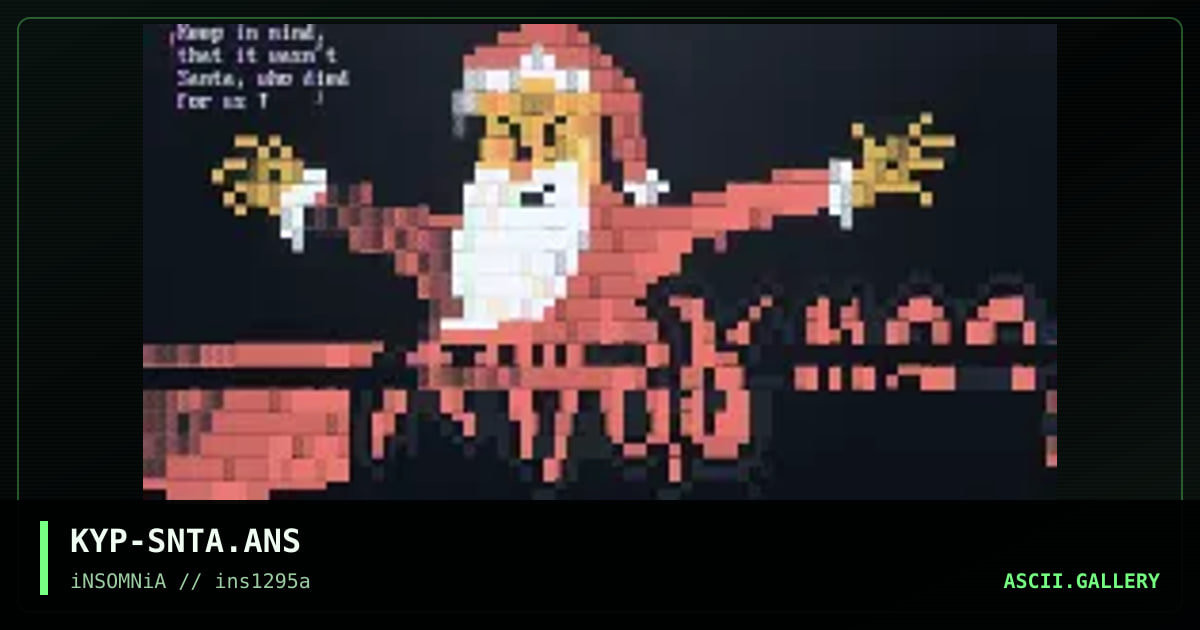santa for bbs, by kyp, 1995