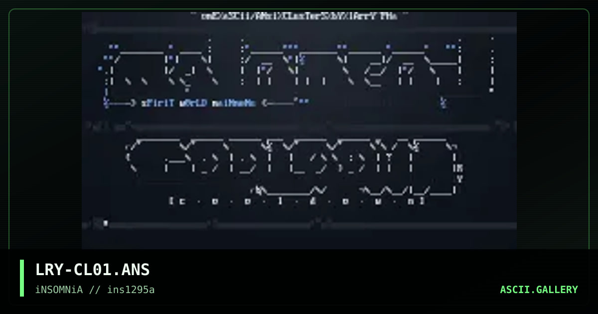 lArrY a/a CLuSteRS, by larry, 1995