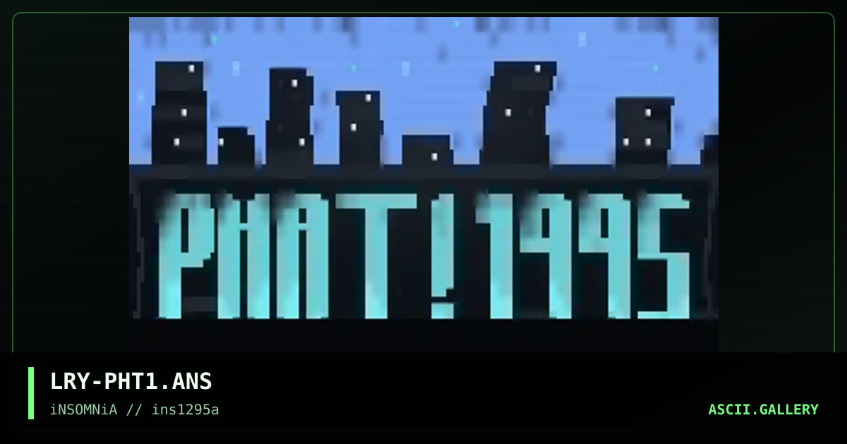 lArrY PHaT AnSi LoGo, by larry, 1995