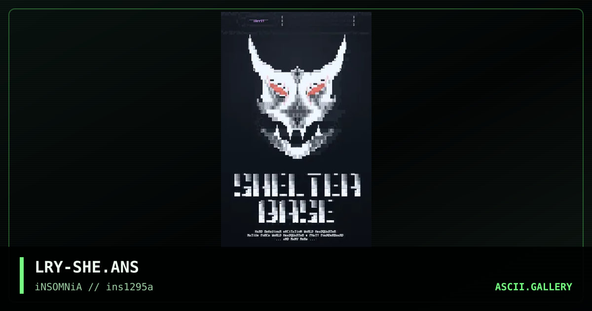 ShELTeR BaSE 7oLinES, by larry, 1995