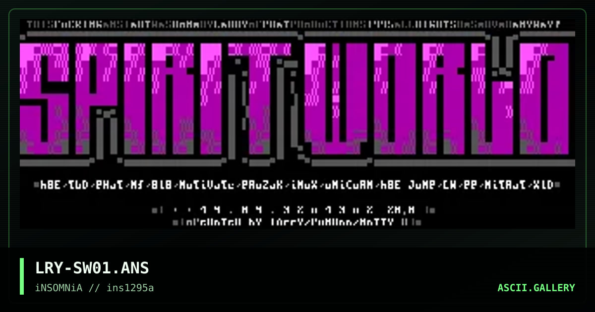 lArrY`S sPiriT WoRLD LoGo01, by larry, 1995