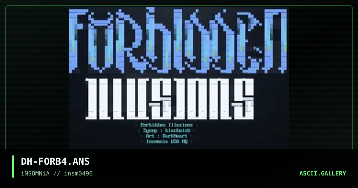 Forbidden Illusions, by darkheart, 1996