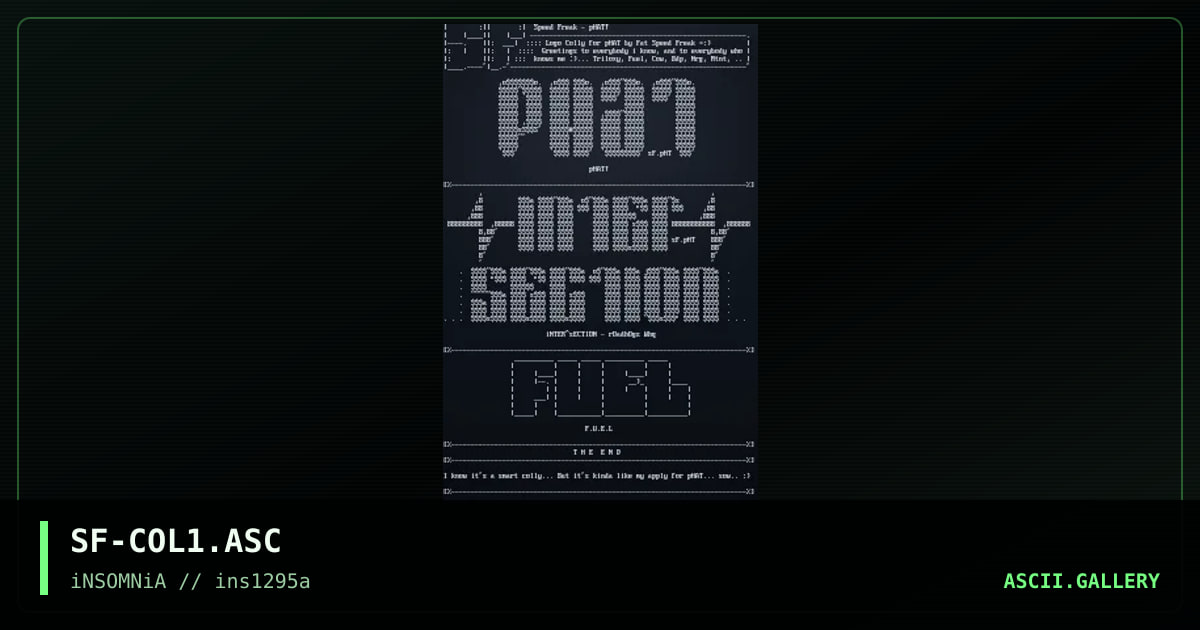 ASCii Cluster, by speed freak, 1995