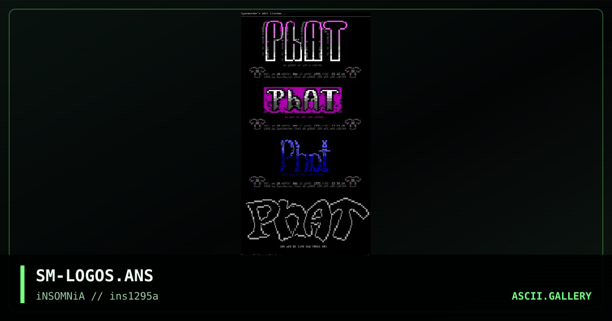 ANSi Logo Cluster, by syncmaster, 1995