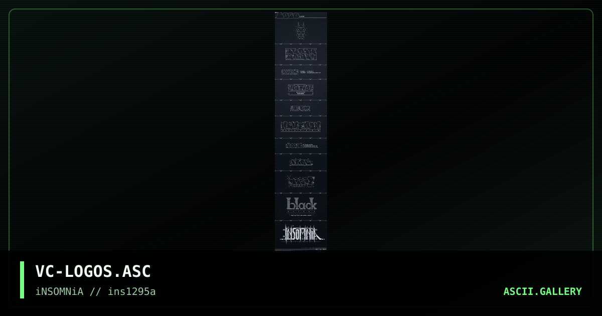 ASCii Logo Cluster #1, by voice, 1995