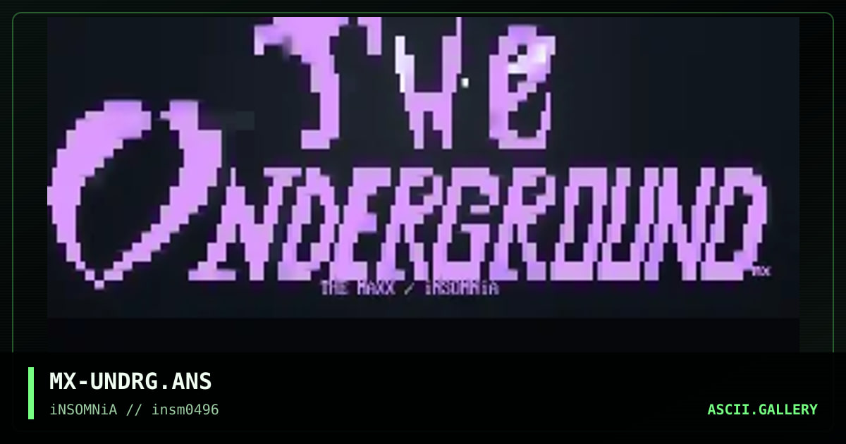 the underground, by untagged, 1996