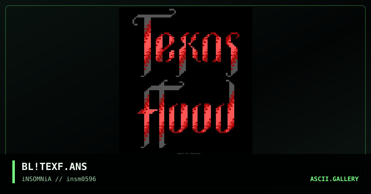 Texas Flood!, by balena, 1996
