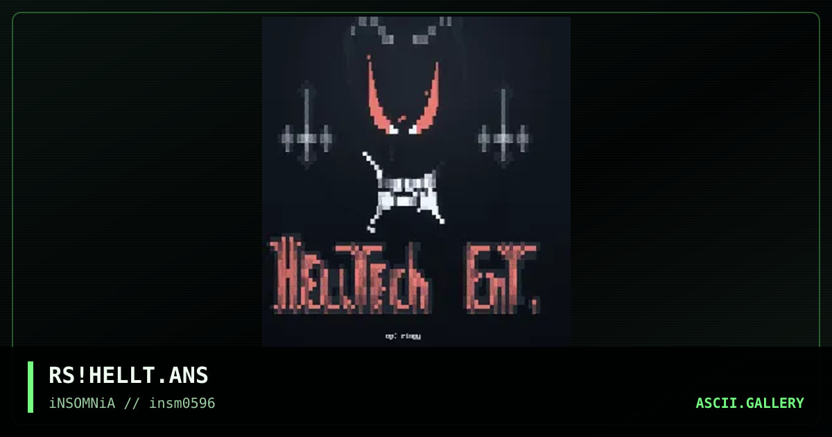 HeLLTeCH eNT., by renots, 1996