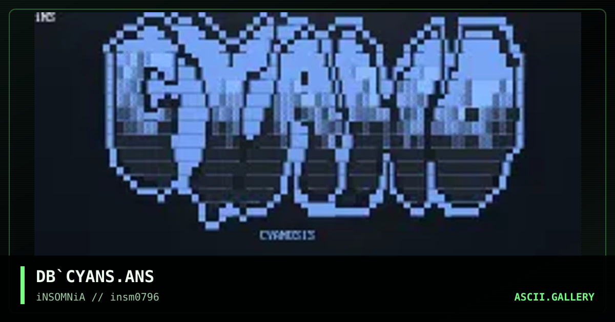 CYanosis, by drunken basterd, 1996