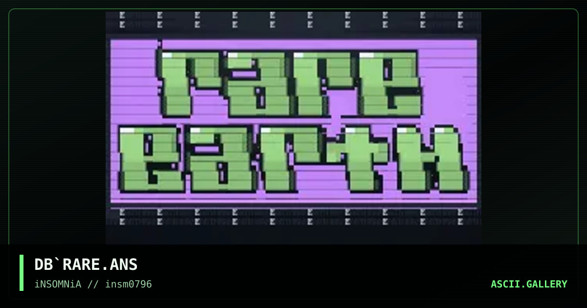 Rare Earth, by drunken basterd, 1996