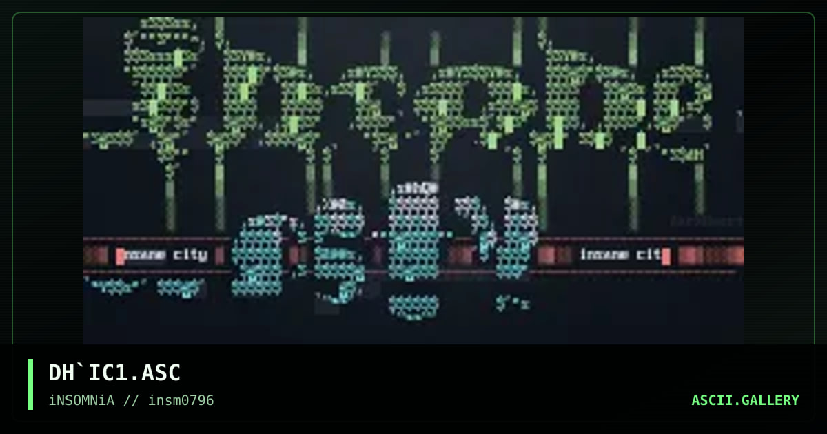 iNSANE cITY, by darkheart, 1996