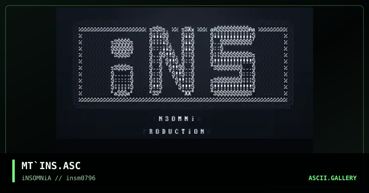 Ins!Font!, by malevolent terror, 1996