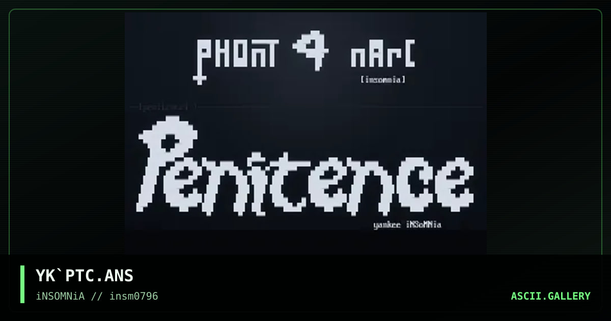 Penitence, by yankee, 1996