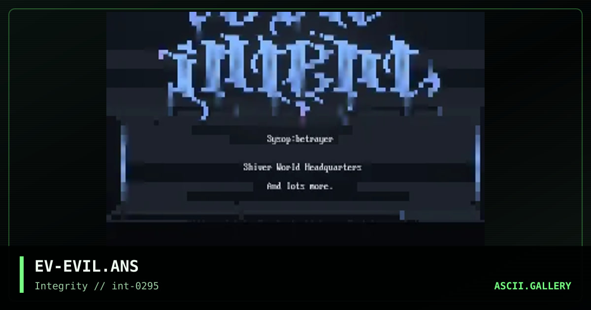 Evil Intentions, by prophet, everlast, 1995