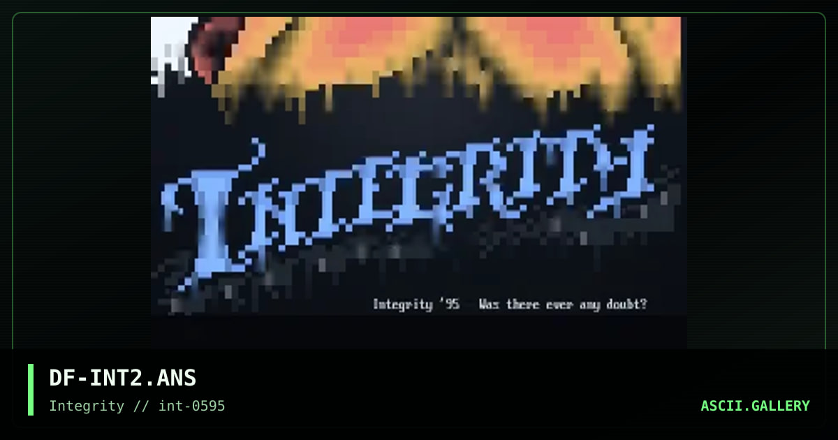 Integrity Promotional, by darkforce, 1995