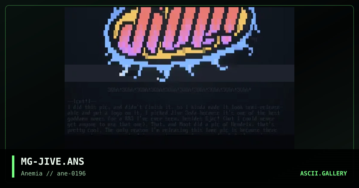 Jive soda!, by mung, 1996
